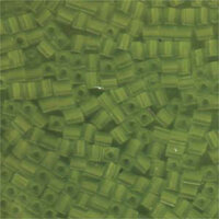 Miyuki 4mm (SB4) Square Bead - SB4-143F - Matte Transparent Chartreuse