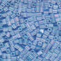 Miyuki 4mm (SB4) Square Bead - SB4-148FR - Matte Transparent Aqua AB
