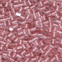 Miyuki 4mm (SB4) Square Bead - SB4-204 - Mauve Lined Crystal