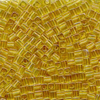 Miyuki 4mm (SB4) Square Bead - SB4-251 - Transparent Light Topaz AB