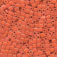 Miyuki 4mm (SB4) Square Bead - SB4-406R - Matte Opaque Orange AB
