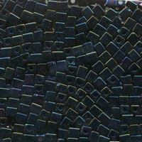 Miyuki 4mm (SB4) Square Bead - SB4-452 - Metallic Dark Blue Iris