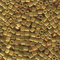 Miyuki 4mm (SB4) Square Bead - SB4-1053 - Galvanized Yellow Gold