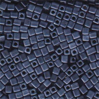 Miyuki 4mm (SB4) Square Bead - SB4-2001 - Matte Opaque Gunmetal