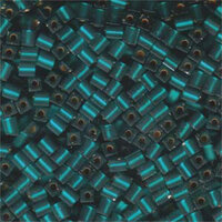 Miyuki 4mm (SB4) Square Bead - SB4-2425F - Matte Silver Lined Teal