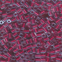 Miyuki 4mm (SB4) Square Bead - SB4-2603 - Metallic Pink Lined Crystal