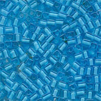 Miyuki 4mm (SB4) Square Bead - SB4-2652 - Blue Lined White