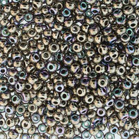 Preciosa 6/0 Rocaille Seed Beads - SB6-00030-37000AB - Nickel AB Plate
