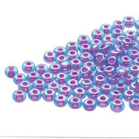 Preciosa 6/0 Rocaille Seed Beads - SB6-61016 - Pink Lined Aqua