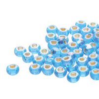Preciosa 6/0 Rocaille Seed Beads - SB6-67159 - Silver Lined Dark Aqua AB