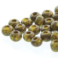 Preciosa 6/0 Rocaille Seed Beads - SB6-83110-86800 - Yellow Travertine