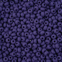 Preciosa 8/0 Rocaille Seed Beads - SB8-22M15 - Matte Chalk Dark Violet - PermaLux