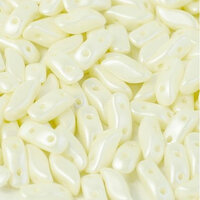  Storm Duo 2 Hole Bead - Alabaster Pastel Light Cream - 02010-25110