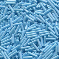 Miyuki 6mm Slender Bugle Bead - SLB136-413FR - Matte Opaque Turquoise Blue
