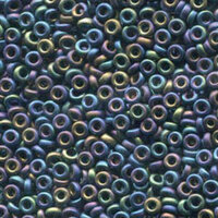 Miyuki 3mm Spacer Bead - SPR3-401FR - Matte Opaque Black AB