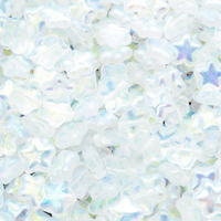 8mm Czech Glass Star Bead - Crystal AB - 00030-28701