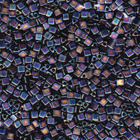 Miyuki 8/0 Sharp Triangle Bead - STR8-401FR - Matte Opaque Black AB