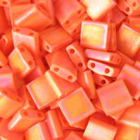 Miyuki Tila Bead - TL406FR - Matte Opaque Orange AB