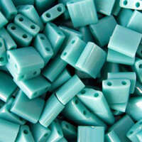 Miyuki Tila Bead - TL412FR - Matte Opaque Turquoise Green AB