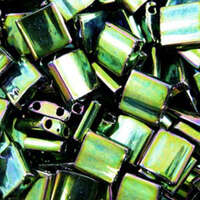Miyuki Tila Bead - TL468 - Metallic Green Iris
