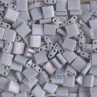 Miyuki Tila Bead - TL498FR - Matte Opaque Grey AB