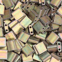 Miyuki Tila Bead - TL2035 - Matte Metallic Khaki Iris