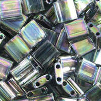 Miyuki Tila Bead - TL2440D - Transparent Dark Grey Rainbow Luster