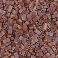 Miyuki Half Tila Bead - TLH134FR - Matte Transparent Dark Topaz AB
