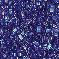 Miyuki Half Tila Bead - TLH177 - Transparent Cobalt AB