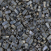 Miyuki Half Tila Bead - TLH2002 - Matte Metallic Silver Grey