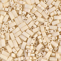 Miyuki Half Tila Bead - TLH2021 - Matte Opaque Cream