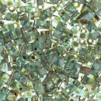 Miyuki Half Tila Bead - TLH4506 - Transparent Picasso Olivine