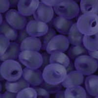 3mm Magatama Beads - Transparent-Frosted Sugar Plum - TM-03-19F