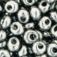 3mm Magatama Beads - Nickel - TM-03-711 (Discontinued)