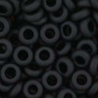 8/0 Demi Round - Opaque-Frosted Jet - TN-08-49F