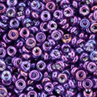 11/0 Demi Round - Gold-Lustered Dk Amethyst - TN-11-205