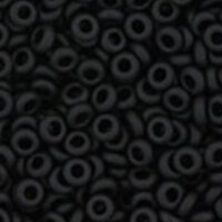 11/0 Demi Round - Opaque-Frosted Jet - TN-11-49F