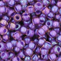 TOHO Inside-Color Rainbow Rosaline/Opaque Purple-Lined 11/0 Round - TR-11-928