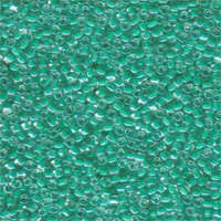 Miyuki 10/0 Triangle Bead - TR10-1130 - Kelly Green Lined Crystal