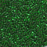 Miyuki 10/0 Triangle Bead - TR10-1802 - Silver Lined Green
