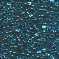 Miyuki 5/0 Triangle Bead - TR5-1830 - Forest Green Lined Light Blue