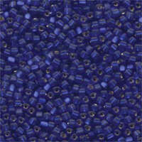 Miyuki 8/0 Triangle Bead - TR8-20F - Matte Silver Lined Cobalt