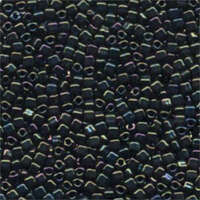 Miyuki 8/0 Triangle Bead - TR8-453 - Metallic Forest Green Iris