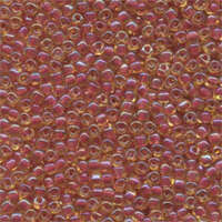 Miyuki 8/0 Triangle Bead - TR8-1164 - Topaz Lined Cranberry AB