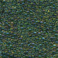 Miyuki 8/0 Triangle Bead - TR8-1165 - Yellow Lined Green AB
