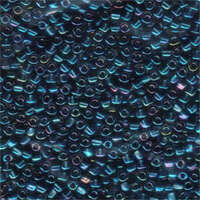 Miyuki 8/0 Triangle Bead - TR8-1831 - Colour Lined Blue/Amber