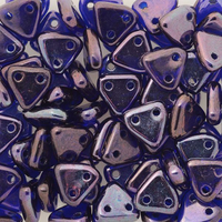 CzechMates 6mm Triangle Beads - 2 Hole - Cobalt Vega - TRI06-30090-15726