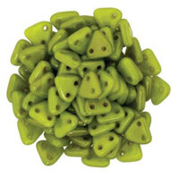 CzechMates 6mm Triangle Beads - 2 Hole - Chartreuse - TRI06-LJ84020