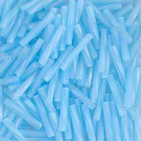 Miyuki 12mm x 2mm Twisted Bugle Bead - TW2012-260F - Matte Transparent Aqua AB