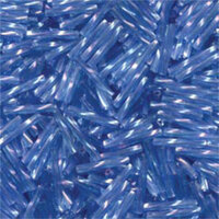 Miyuki 12mm x 2mm Twisted Bugle Bead - TW2012-261 - Transparent Sapphire AB